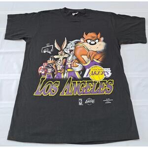 1997 Looney Tunes Los Angeles Lakers Nba Basketball Large T-Shirt